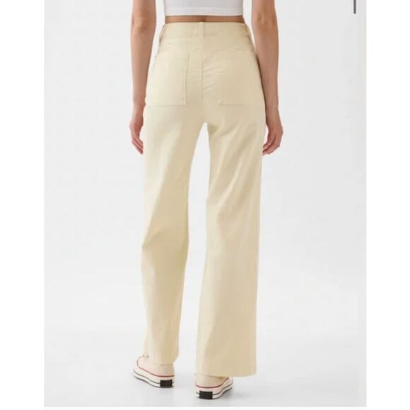 GAP High Rise Stride Ankle Pants Light Cream Size 2 - Picture 2 of 6